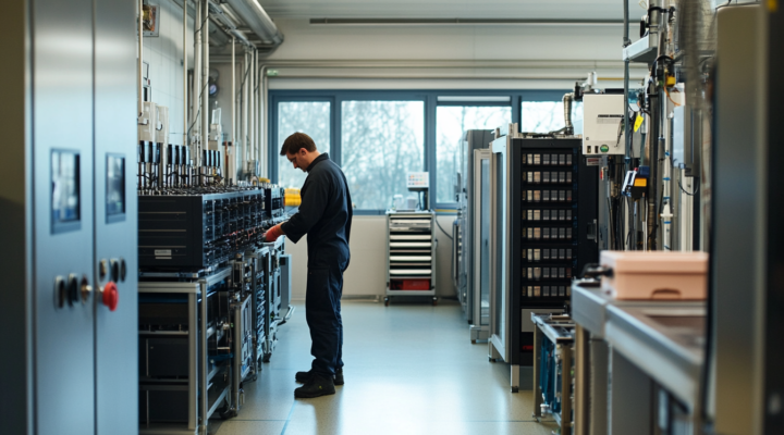 man working in electronics manufacturing facility