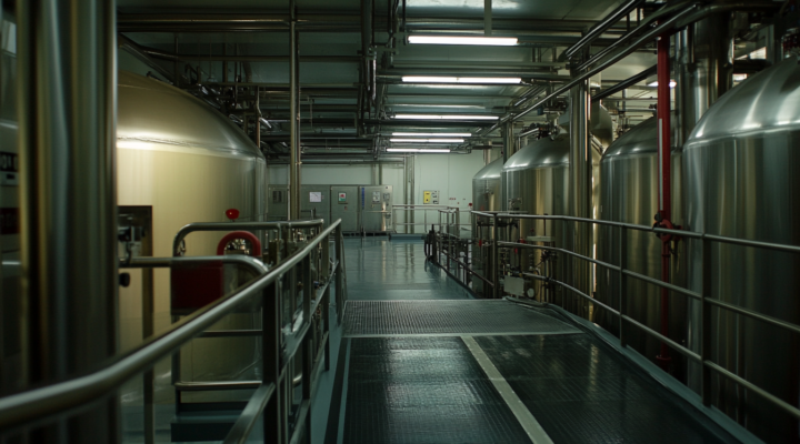 industrial plant with deionized water systems