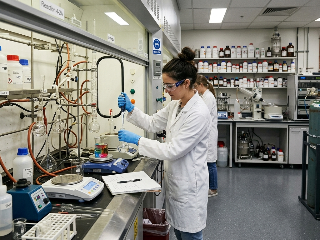 woman working in lab